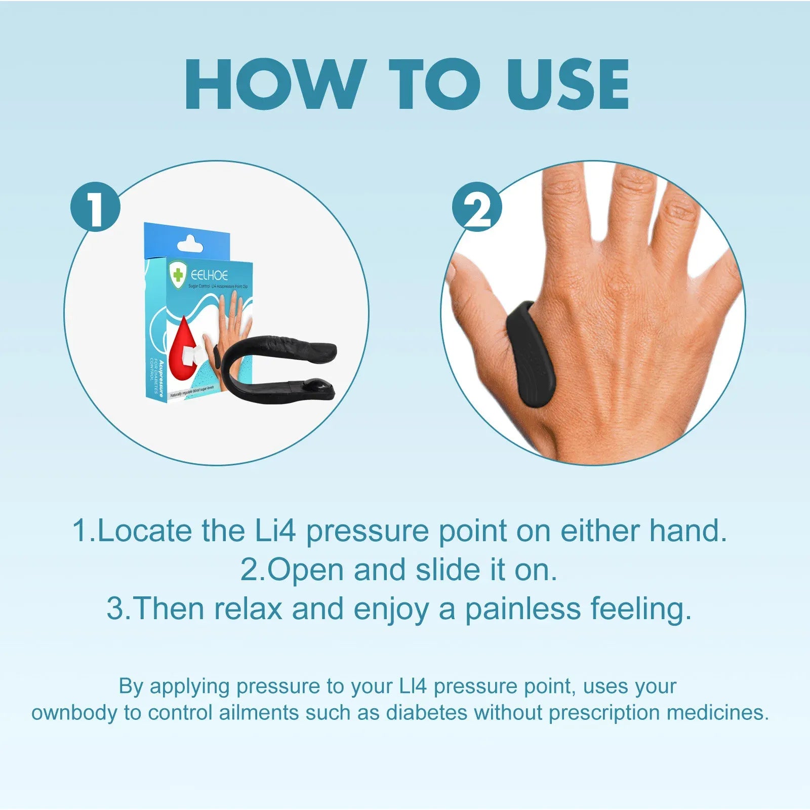 Sugar Control L14 Acupressure Point Clip for Diabetes High Quality