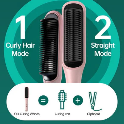 Hair Straightener Comb – Portable Ceramic Brush for Quick & Smooth Styling