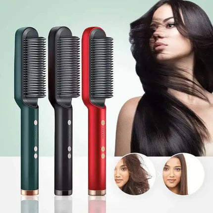 Hair Straightener Comb – Portable Ceramic Brush for Quick & Smooth Styling