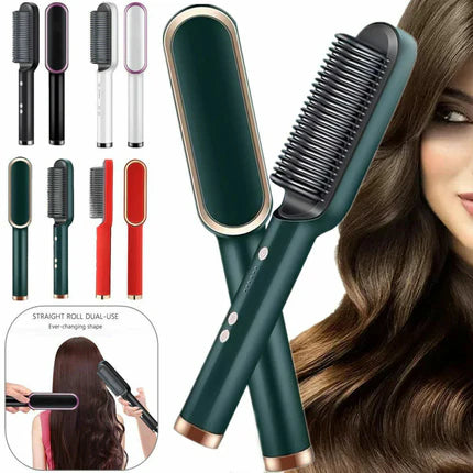 Hair Straightener Comb – Portable Ceramic Brush for Quick & Smooth Styling