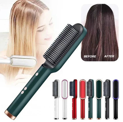 Hair Straightener Comb – Portable Ceramic Brush for Quick & Smooth Styling
